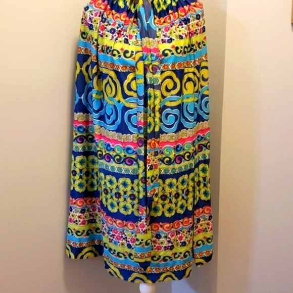 Vintage 60s Joyce Maxi Skirt ILGWU USA Label Pyshcodelic 60’s Print S EUC - Picture 14 of 14